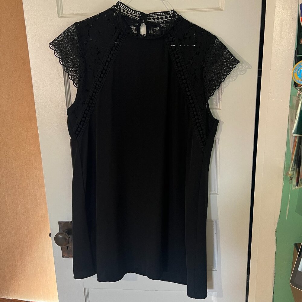 Zara Mock Neck Short Sleeve Dress